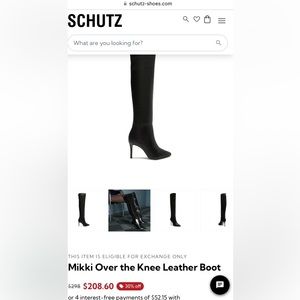Schutz Mikki Over the Knee Leather Boot